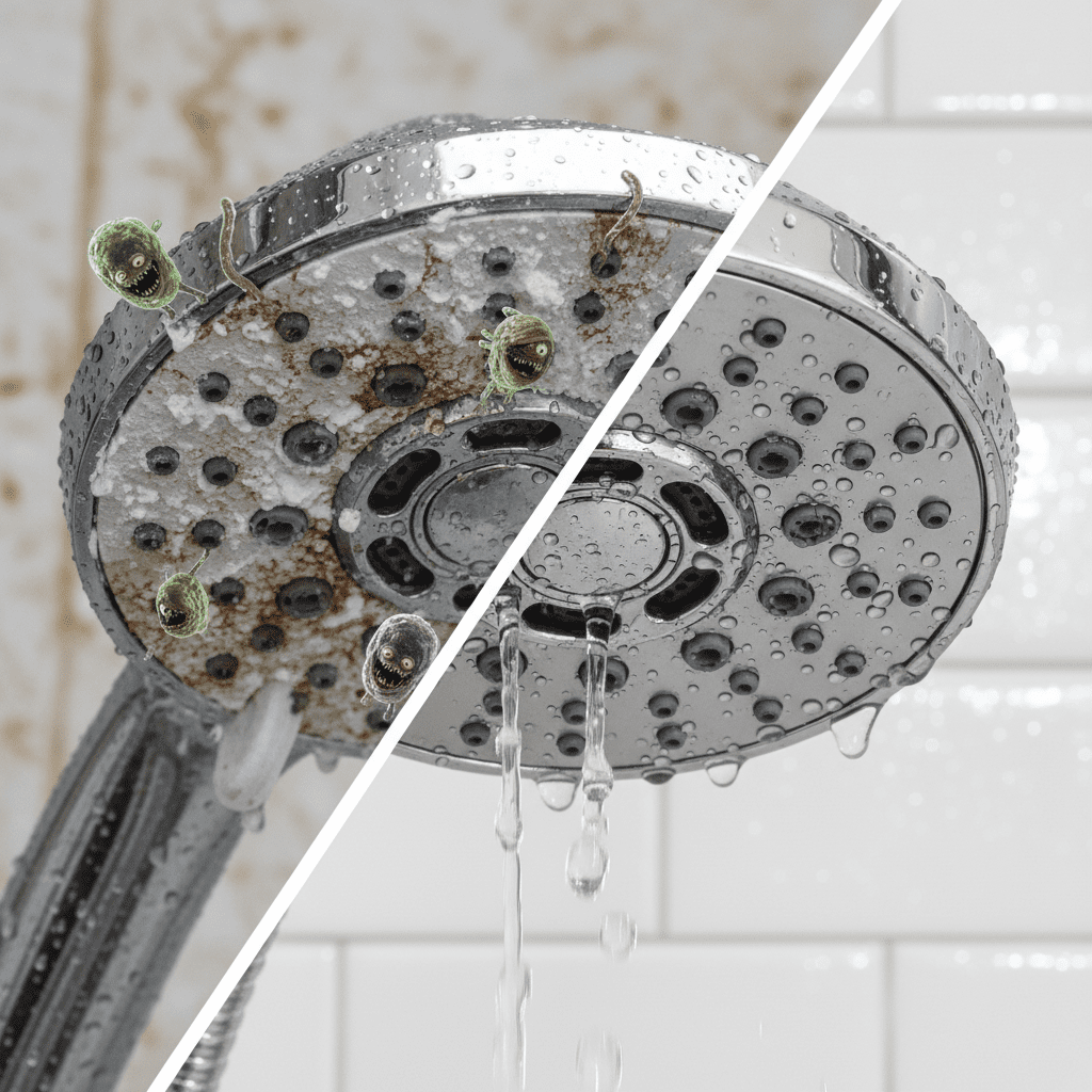 샤워기 헤드 오염, 폐질환 위험? 관리법 총정리
