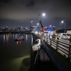 반포대교 포르쉐 추락, 약물운전 혐의 긴급 체포