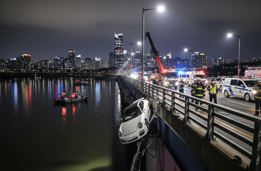 반포대교 포르쉐 추락, 약물운전 혐의&hellip;